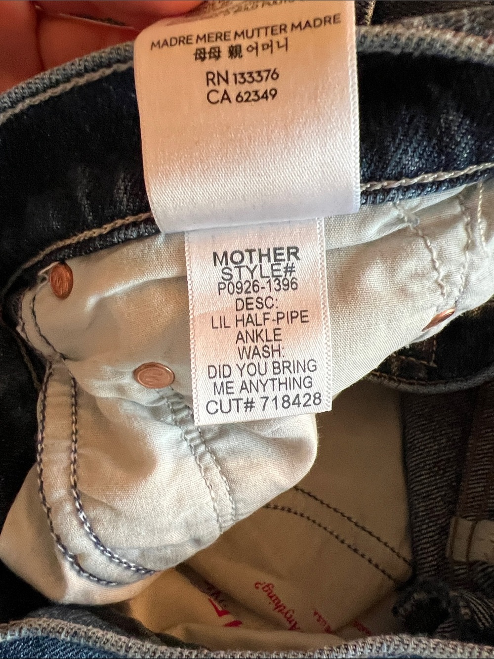MOTHER Denim Lil Mother Half Pipe Ankle Jeans in Did You Bring Me Anything - 25 - Picture 14 of 16